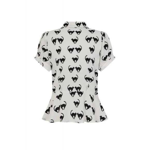 Collectif x ModCloth Mary Grace Cat Meooow Blouse - Picture 4 of 8